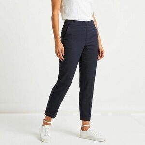 ZARA Ankle Pants Tapered Size 2 Stretch Dress Pants charcoal black NWOT